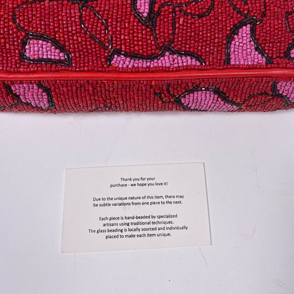 STAUD Red/Pink Beaded 'Tommy' Bag - Picture 10 of 10